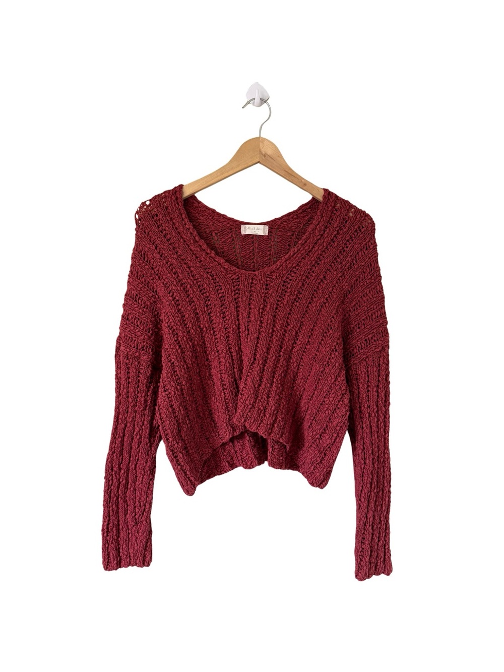 Altar'd State - Lightweight Cropped Slouchy Open Knit Sweater Size Medium